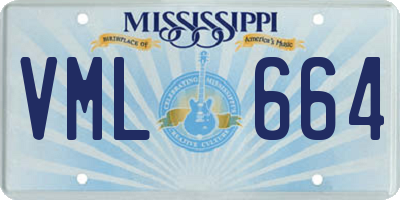 MS license plate VML664