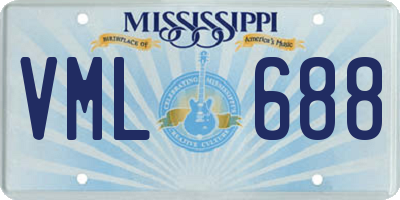 MS license plate VML688