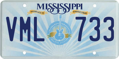 MS license plate VML733