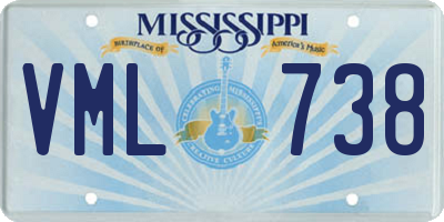 MS license plate VML738