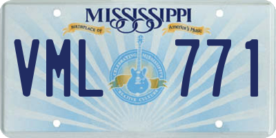 MS license plate VML771