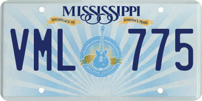 MS license plate VML775