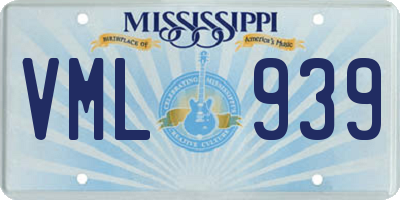 MS license plate VML939