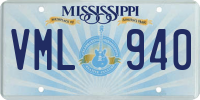 MS license plate VML940