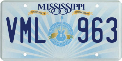 MS license plate VML963
