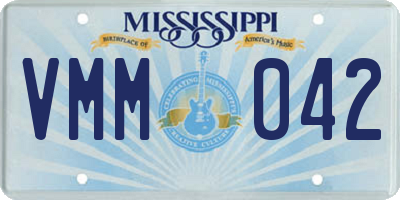 MS license plate VMM042
