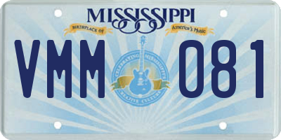 MS license plate VMM081