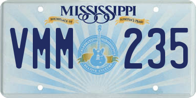 MS license plate VMM235