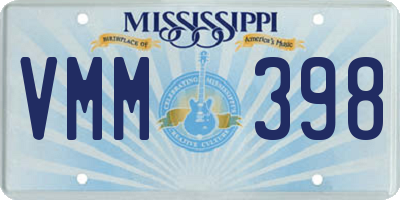 MS license plate VMM398