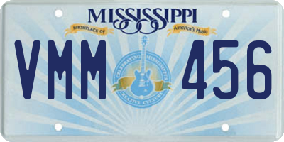 MS license plate VMM456