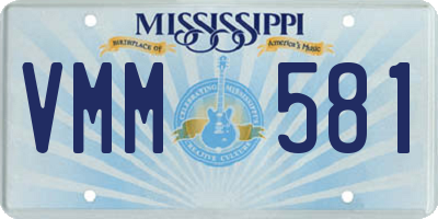 MS license plate VMM581