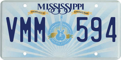 MS license plate VMM594