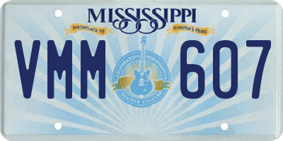 MS license plate VMM607