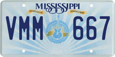 MS license plate VMM667