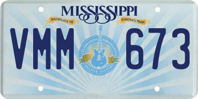 MS license plate VMM673