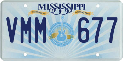 MS license plate VMM677