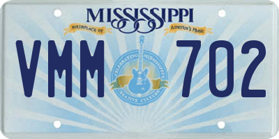 MS license plate VMM702