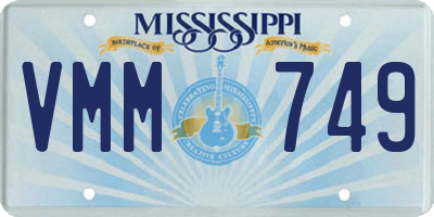 MS license plate VMM749