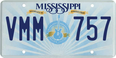 MS license plate VMM757