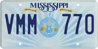 MS license plate VMM770