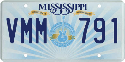 MS license plate VMM791