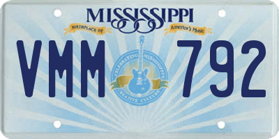 MS license plate VMM792