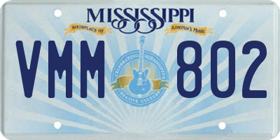 MS license plate VMM802