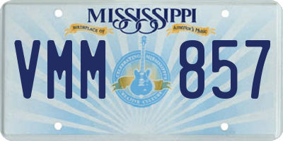 MS license plate VMM857