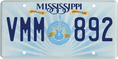MS license plate VMM892