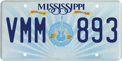 MS license plate VMM893