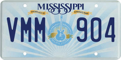 MS license plate VMM904
