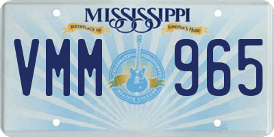 MS license plate VMM965