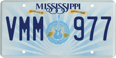 MS license plate VMM977