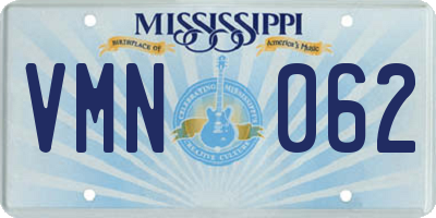 MS license plate VMN062