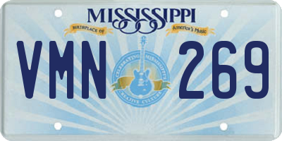 MS license plate VMN269