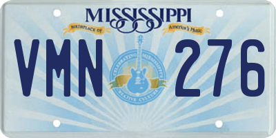 MS license plate VMN276