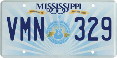 MS license plate VMN329