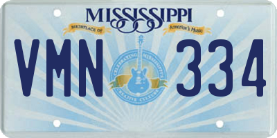 MS license plate VMN334