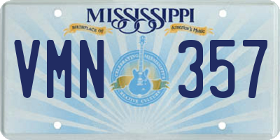 MS license plate VMN357
