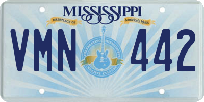 MS license plate VMN442