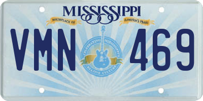 MS license plate VMN469