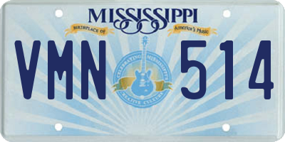 MS license plate VMN514