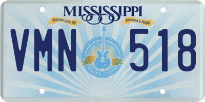 MS license plate VMN518
