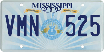 MS license plate VMN525
