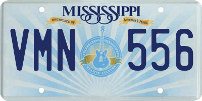 MS license plate VMN556