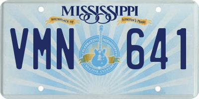 MS license plate VMN641