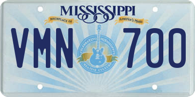 MS license plate VMN700