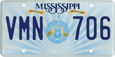 MS license plate VMN706