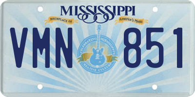 MS license plate VMN851