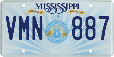 MS license plate VMN887